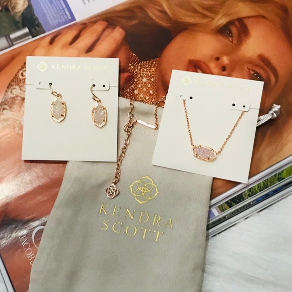 Kendra Scott Jewelry - Kendra Scott Elisa Rose Gold Set of Necklace and Earrings